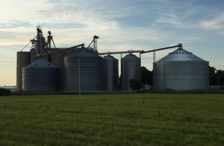 Several phases of steel grain storage additions